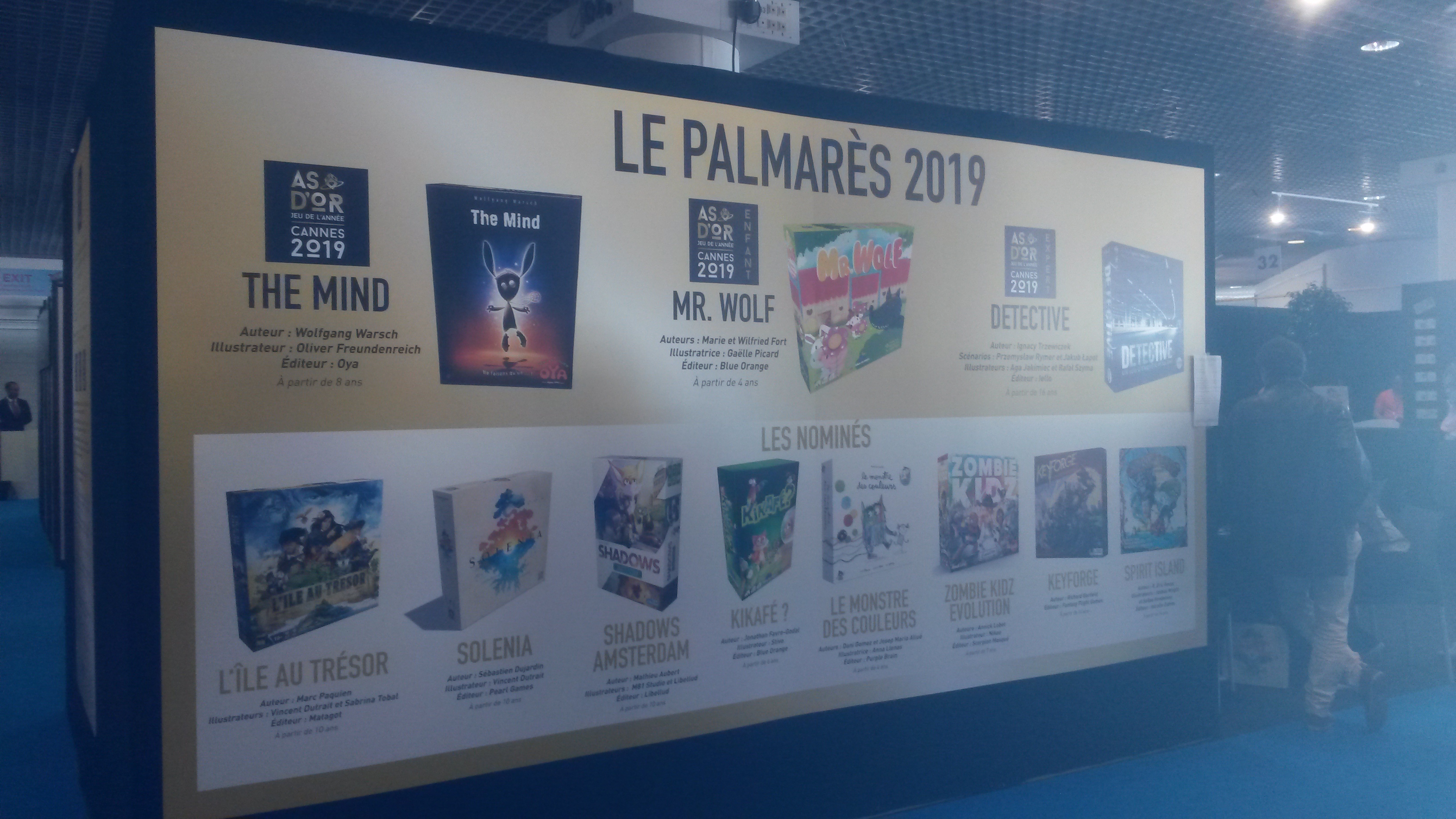 Les nominés des as d'or 2019