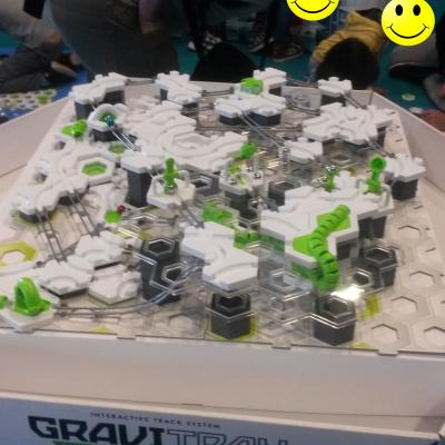 At the bend of an alley, we saw Gravitrax :)