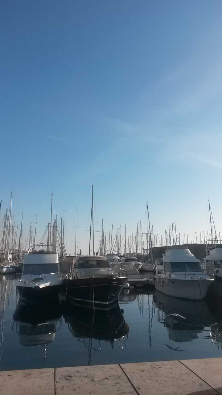 The port right next to the Palace to soak up the sun