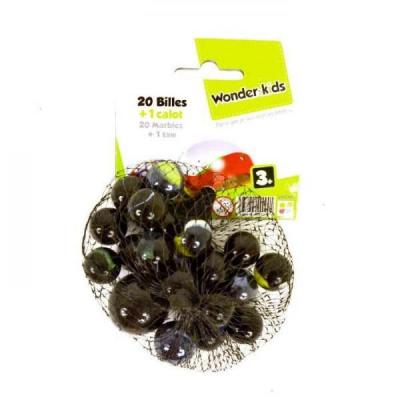20 marbles and 1 taw Kimplay