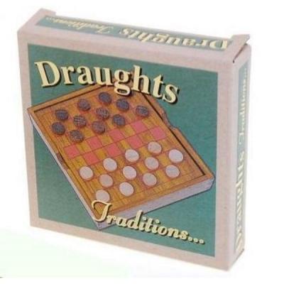 Wooden Checkers travel size