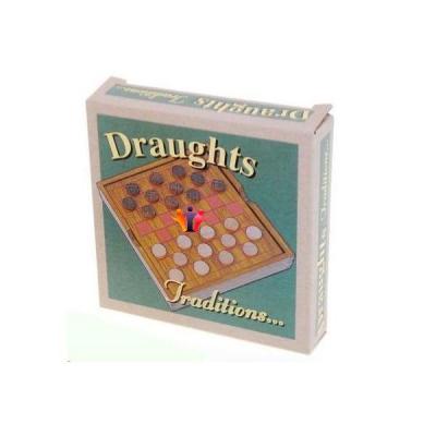 Wooden Checkers travel size