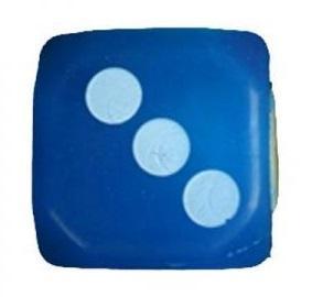 Blue luminous dice