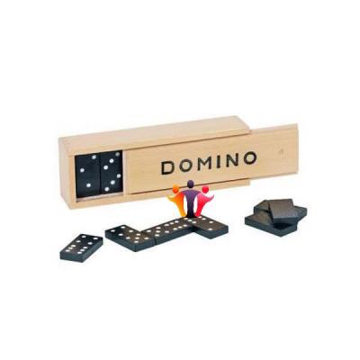 Wooden box dominoes