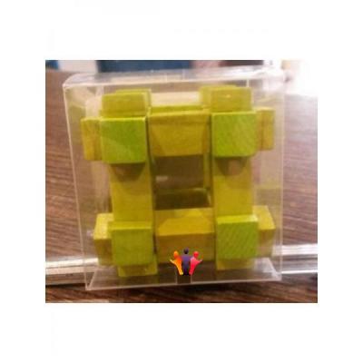 Mini green wooden puzzle