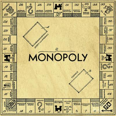 Original patent for monopoly board game square edward fielding