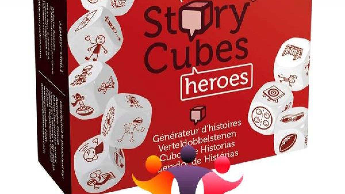 Jeu 2 mots Story cubes heroes